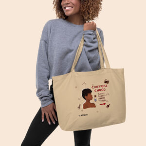 tote bag, sac cabas illustré coiffure africaine